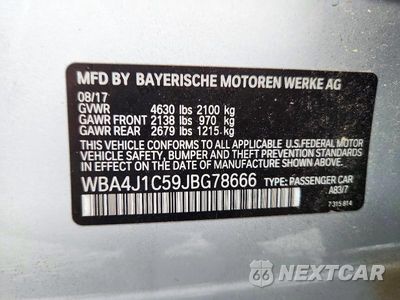 Zdjęcie 12 z 12 samochodu: 2018 BMW 430I GRAN COUPE VIN:WBA4J1C59JBG78666 - miniatura