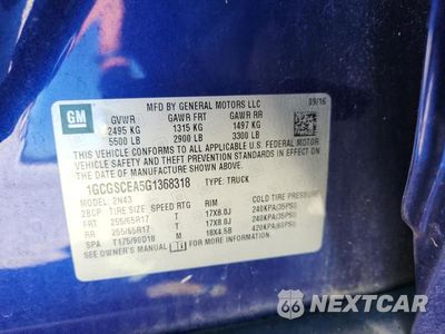 Zdjęcie 12 z 12 samochodu: 2016 CHEVROLET COLORADO LT VIN:1GCGSCEA5G1368318 - miniatura