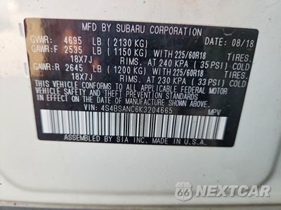 Zdjęcie 13 z 13 samochodu: 2019 SUBARU OUTBACK 2.5I LIMITED VIN:4S4BSANC6K3204665 - miniatura