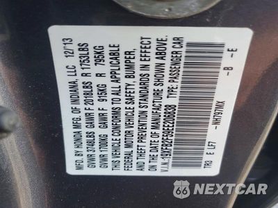 Zdjęcie 12 z 12 samochodu: 2014 HONDA CIVIC LX VIN:19XFB2F59EE206838 - miniatura