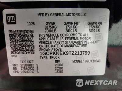 Zdjęcie 12 z 12 samochodu: 2026 CHEVROLET SILVERADO K1500 LT-L VIN:1GCPKKEK9TZ213799 - miniatura