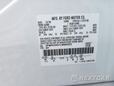 Zdjęcie 13 z 13 samochodu: 2020 FORD EDGE TITANIUM VIN:2FMPK3K97LBB66522 - miniatura