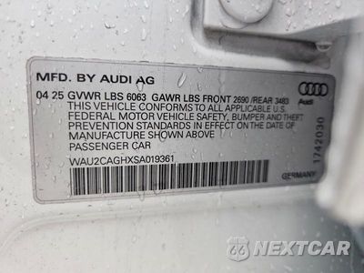 Zdjęcie 12 z 12 samochodu: 2025 AUDI A6 E-TRON PREMIUM PLUS 55 VIN:WAU2CAGHXSA019361 - miniatura
