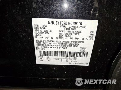 Zdjęcie 13 z 13 samochodu: 2020 FORD EDGE TITANIUM VIN:2FMPK3K90LBB47939 - miniatura