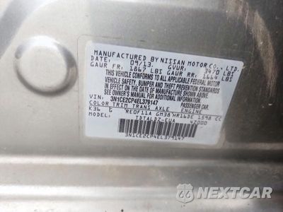 Zdjęcie 13 z 13 samochodu: 2014 NISSAN VERSA NOTE SV VIN:3N1CE2CP4EL379147 - miniatura