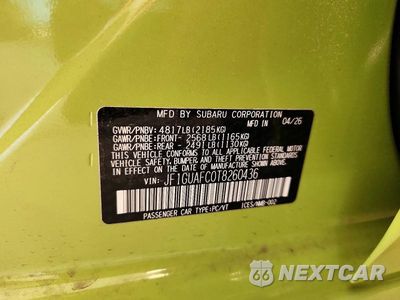 Zdjęcie 12 z 12 samochodu: 2026 SUBARU IMPREZA SPORT VIN:JF1GUAFC0T8260436 - miniatura