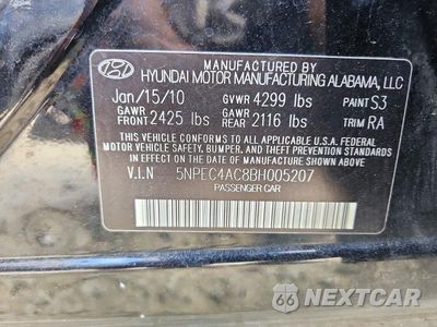 Zdjęcie 12 z 12 samochodu: 2011 HYUNDAI SONATA LIMITED VIN:5NPEC4AC8BH005207 - miniatura