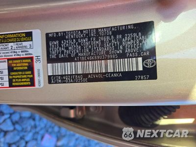 Zdjęcie 12 z 12 samochodu: 2009 TOYOTA CAMRY LE VIN:4T1BE46K69U379985 - miniatura