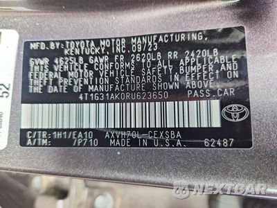 Zdjęcie 12 z 12 samochodu: 2024 TOYOTA CAMRY HYBRID SE VIN:4T1G31AK0RU623650 - miniatura