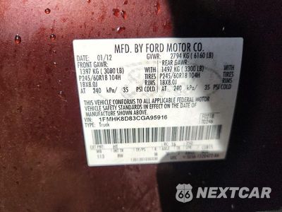 Zdjęcie 13 z 13 samochodu: 2012 FORD EXPLORER XLT VIN:1FMHK8D83CGA95916 - miniatura