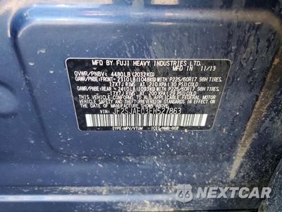 Zdjęcie 13 z 13 samochodu: 2014 SUBARU FORESTER 2.5I PREMIUM VIN:JF2SJAEC3EH527863 - miniatura
