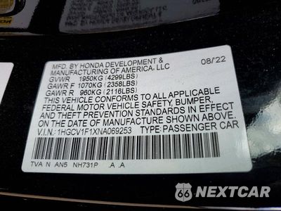 Zdjęcie 13 z 13 samochodu: 2022 HONDA ACCORD LX VIN:1HGCV1F1XNA069253 - miniatura