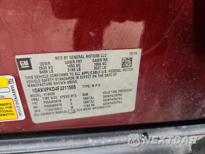 Zdjęcie 13 z 13 samochodu: 2015 GMC ACADIA SLE VIN:1GKKVPKD4FJ211566 - miniatura