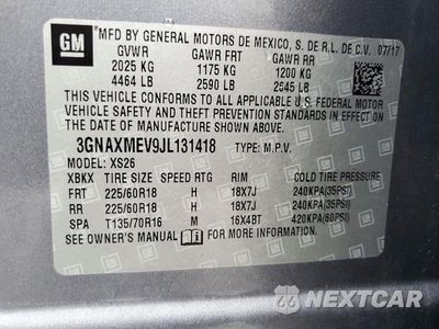 Zdjęcie 13 z 13 samochodu: 2018 CHEVROLET EQUINOX PREMIER VIN:3GNAXMEV9JL131418 - miniatura