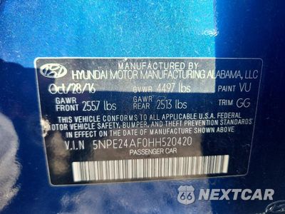 Zdjęcie 13 z 13 samochodu: 2017 HYUNDAI SONATA SE VIN:5NPE24AF0HH520420 - miniatura