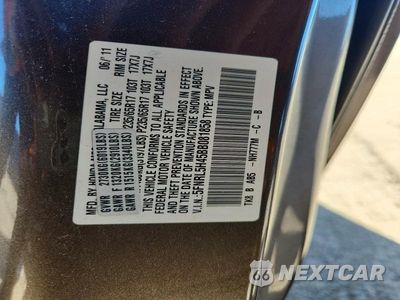 Zdjęcie 13 z 13 samochodu: 2011 HONDA ODYSSEY EX VIN:5FNRL5H45BB081858 - miniatura