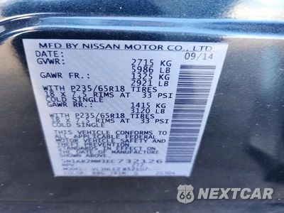 Zdjęcie 13 z 13 samochodu: 2014 NISSAN PATHFINDER SV VIN:5N1AR2MM3EC732126 - miniatura