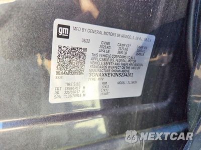 Zdjęcie 12 z 12 samochodu: 2022 CHEVROLET EQUINOX LT VIN:3GNAXKEV2NS234261 - miniatura