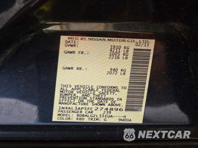 Zdjęcie 12 z 12 samochodu: 2015 NISSAN ALTIMA 2.5 S VIN:1N4AL3AP5FC274896 - miniatura