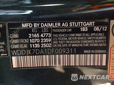 Zdjęcie 13 z 13 samochodu: 2013 MERCEDES-BENZ SL 550 VIN:WDDJK7DA1DF009311 - miniatura