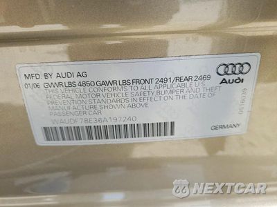 Zdjęcie 12 z 12 samochodu: 2006 AUDI A4 2.0T QUATTRO VIN:WAUDF78E36A197240 - miniatura