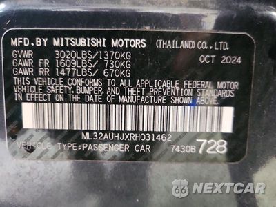Zdjęcie 13 z 13 samochodu: 2024 MITSUBISHI MIRAGE ES VIN:ML32AUHJXRH031462 - miniatura