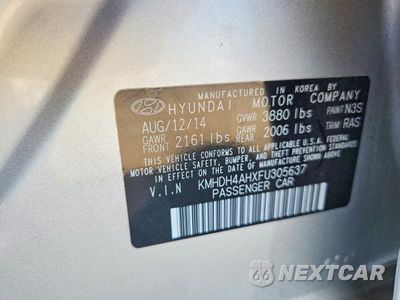 Zdjęcie 12 z 12 samochodu: 2015 HYUNDAI ELANTRA SPORT VIN:KMHDH4AHXFU305637 - miniatura