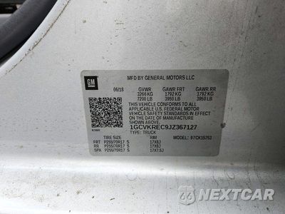 Zdjęcie 12 z 12 samochodu: 2018 CHEVROLET SILVERADO K1500 LT VIN:1GCVKREC9JZ367127 - miniatura