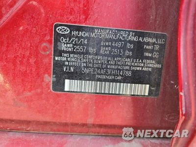 Zdjęcie 12 z 12 samochodu: 2015 HYUNDAI SONATA SE VIN:5NPE24AF3FH114788 - miniatura