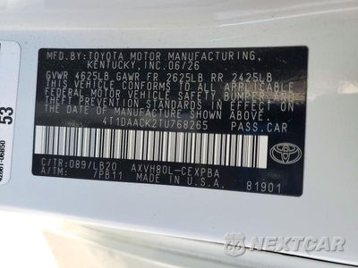Zdjęcie 12 z 12 samochodu: 2026 TOYOTA CAMRY XSE VIN:4T1DAACK2TU768265 - miniatura