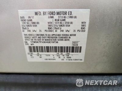 Zdjęcie 13 z 13 samochodu: 2017 FORD EXPLORER LIMITED VIN:1FM5K7FHXHGE19736 - miniatura