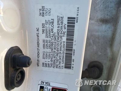 Zdjęcie 13 z 13 samochodu: 2016 HONDA CR-V EX VIN:5J6RM4H59GL065418 - miniatura