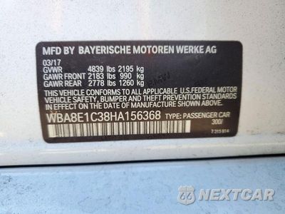Zdjęcie 12 z 12 samochodu: 2017 BMW 330E VIN:WBA8E1C38HA156368 - miniatura