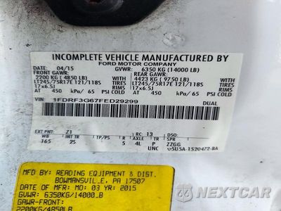 Zdjęcie 13 z 13 samochodu: 2015 FORD F350 SUPER DUTY VIN:1FDRF3G67FED29299 - miniatura