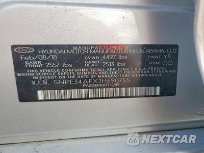 Zdjęcie 12 z 12 samochodu: 2018 HYUNDAI SONATA LIMITED VIN:5NPE34AFXJH690755 - miniatura