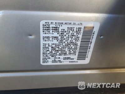 Zdjęcie 12 z 12 samochodu: 2011 NISSAN MURANO S VIN:JN8AZ1MW1BW171116 - miniatura