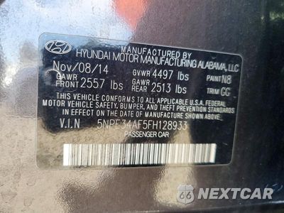 Zdjęcie 12 z 12 samochodu: 2015 HYUNDAI SONATA SPORT VIN:5NPE34AF5FH128933 - miniatura