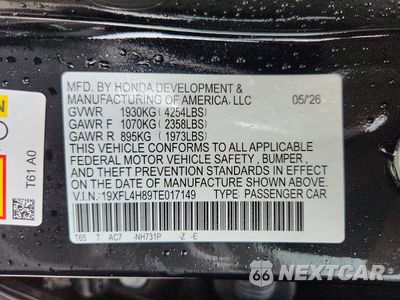 Zdjęcie 13 z 13 samochodu: 2026 HONDA CIVIC SPORT VIN:19XFL4H89TE017149 - miniatura