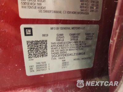 Zdjęcie 12 z 12 samochodu: 2020 CHEVROLET SILVERADO K1500 LT VIN:1GCRYDEDXLZ118916 - miniatura