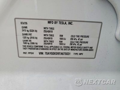 Zdjęcie 13 z 13 samochodu: 2026 TESLA MODEL Y VIN:7SAYGDED9TA675031 - miniatura