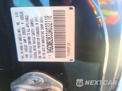 Zdjęcie 12 z 12 samochodu: 2003 HONDA ACCORD EX VIN:1HGCM82633A032118 - miniatura