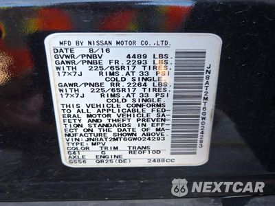 Zdjęcie 14 z 14 samochodu: 2016 NISSAN ROGUE SV VIN:JN8AT2MT6GW024293 - miniatura