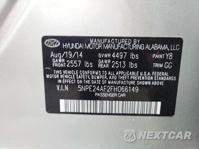 Zdjęcie 12 z 12 samochodu: 2015 HYUNDAI SONATA SE VIN:5NPE24AF2FH066149 - miniatura