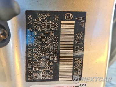 Zdjęcie 12 z 12 samochodu: 2004 LEXUS IS 300 VIN:JTHBD192040089161 - miniatura