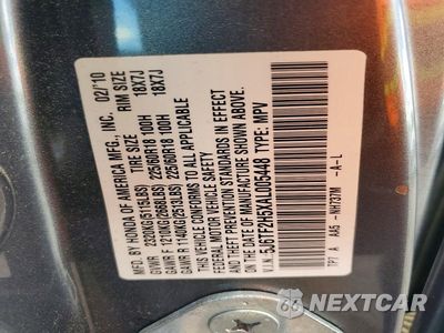 Zdjęcie 12 z 12 samochodu: 2010 HONDA ACCORD CROSSTOUR EXL VIN:5J6TF2H5XAL005448 - miniatura