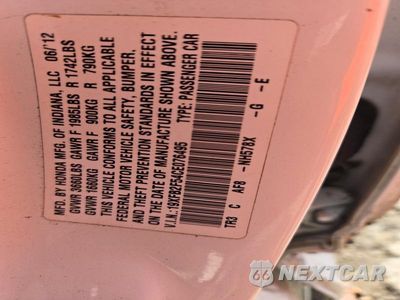 Zdjęcie 12 z 12 samochodu: 2012 HONDA CIVIC LX VIN:19XFB2F54CE076495 - miniatura