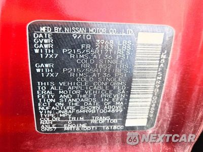 Zdjęcie 13 z 13 samochodu: 2011 NISSAN JUKE S VIN:JN8AF5MR9BT004899 - miniatura