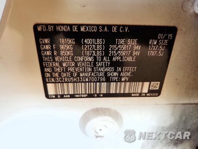 Zdjęcie 13 z 13 samochodu: 2016 HONDA HR-V LX VIN:3CZRU5H33GM700796 - miniatura