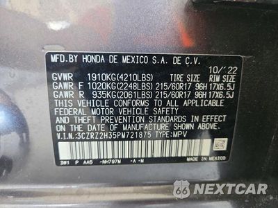 Zdjęcie 13 z 13 samochodu: 2023 HONDA HR-V LX VIN:3CZRZ2H35PM721875 - miniatura