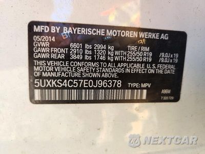 Zdjęcie 13 z 13 samochodu: 2014 BMW X5 XDRIVE35D VIN:5UXKS4C57E0J96378 - miniatura